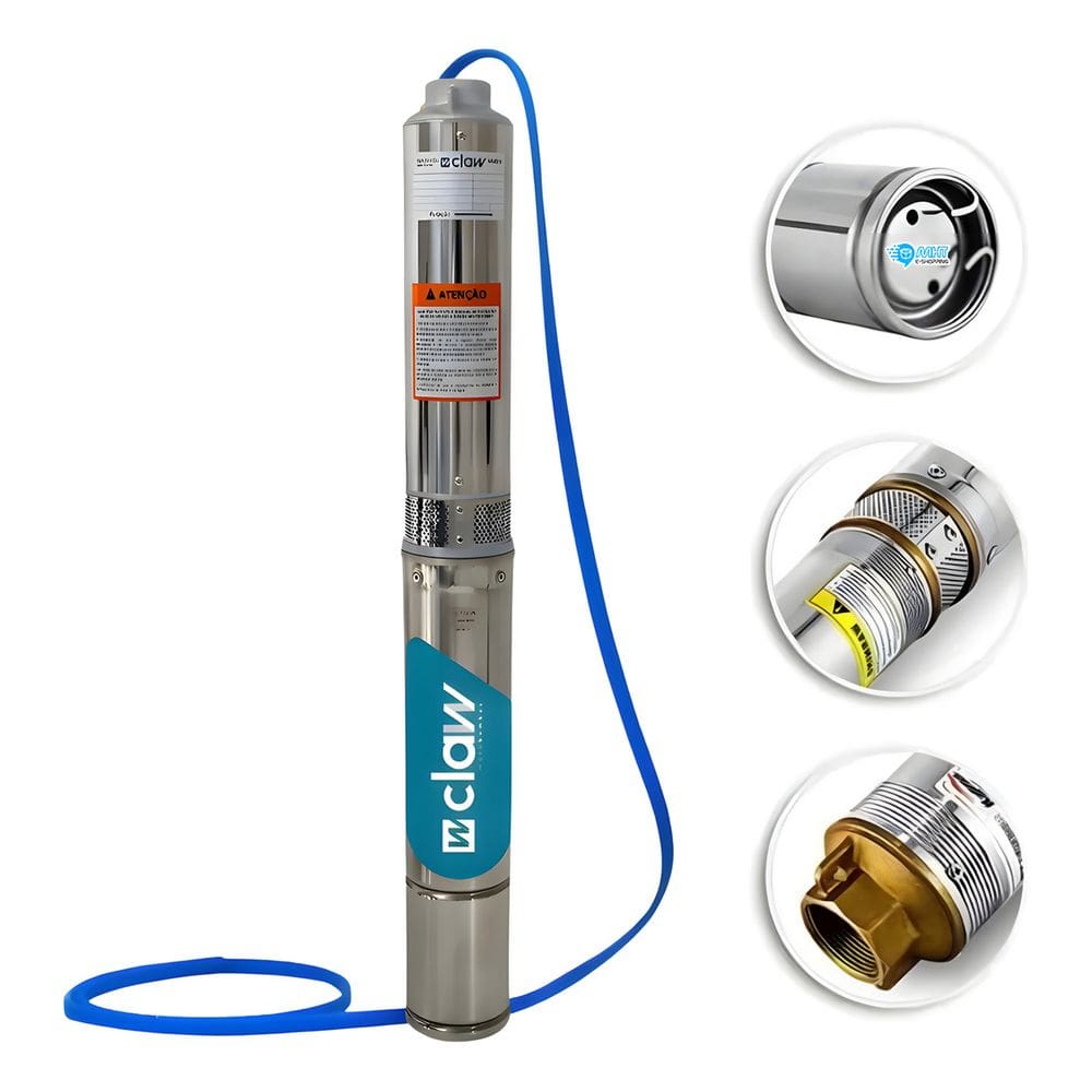 Motobomba Caneta Claw Submersa 2,5`` 3/4cv P/ Poço Até 80m 220v