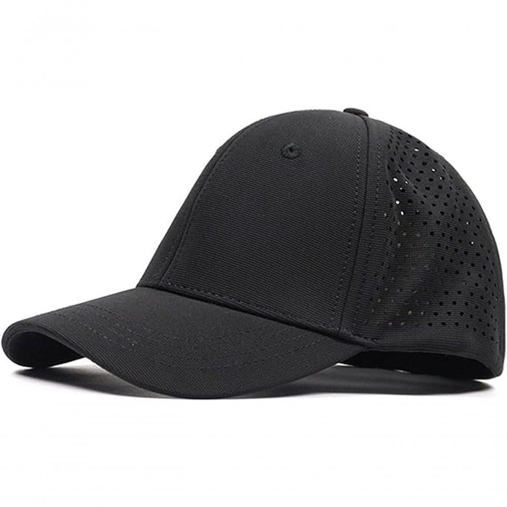 Boné De Beisebol Liso Aba Curva Esportivo Unissex Para Corrida Caminhada Ciclismo Preto