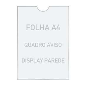 Quadro De Aviso A4 Display De Parede Acrílico Ps Cristal