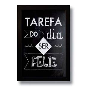 Quadro Decorativo Frase Motivacional Tarefa Do Dia 33x43 Cm