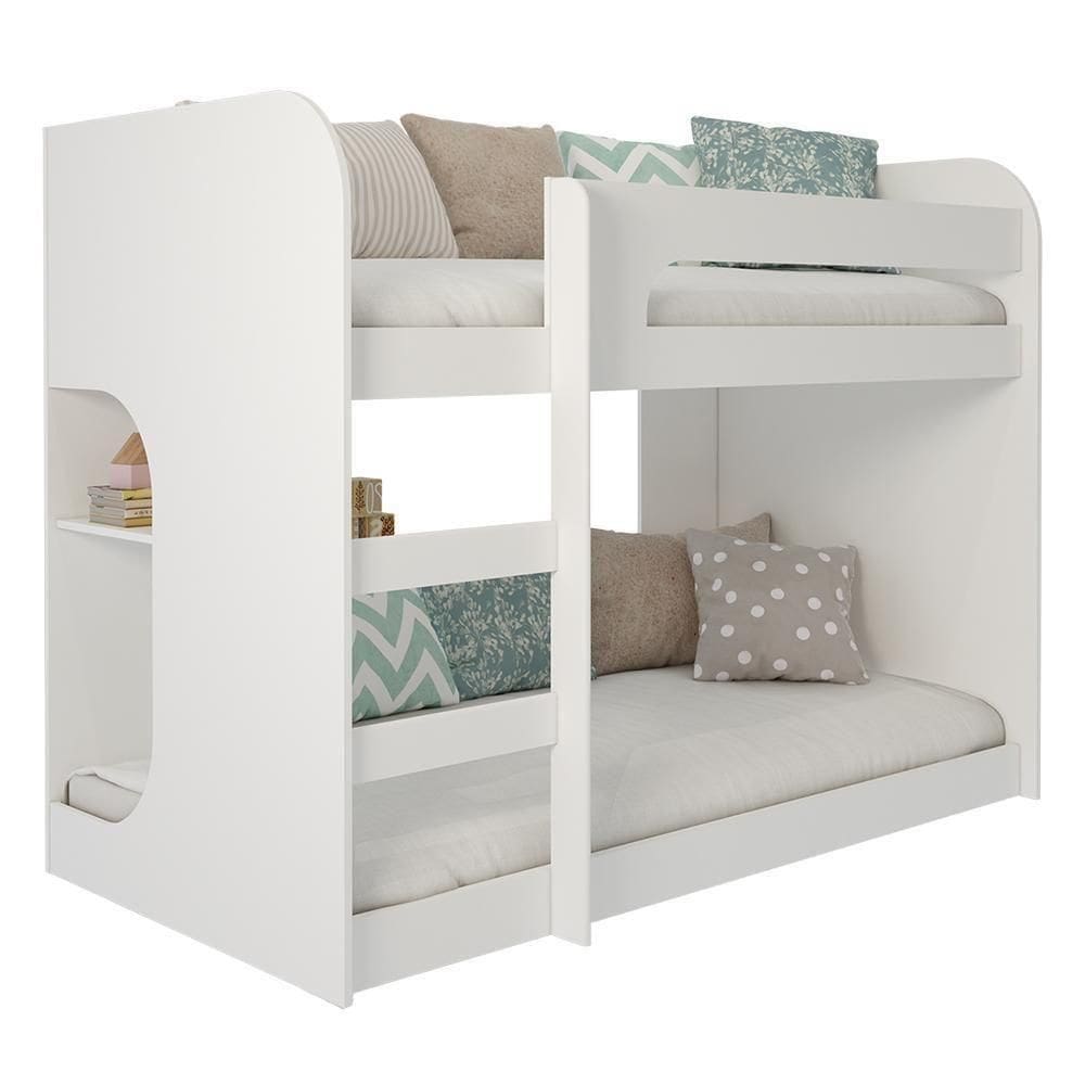 Beliche Montessoriana Ema Branco Com Proteção E Colchões Light D33 - Permóbili Baby Branco