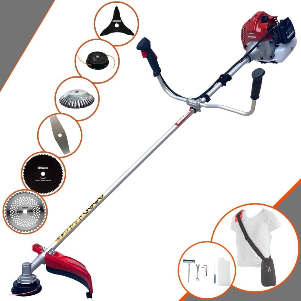 Roçadeira Kawashima BCJ431L 43cc 1,7HP Com Carretel Nylon e Lâmina Facão + Lâmina 3 Pontas + Lâmina 40 Dentes Vídea + Lâmina 80 Dentes + Escova de Aço
