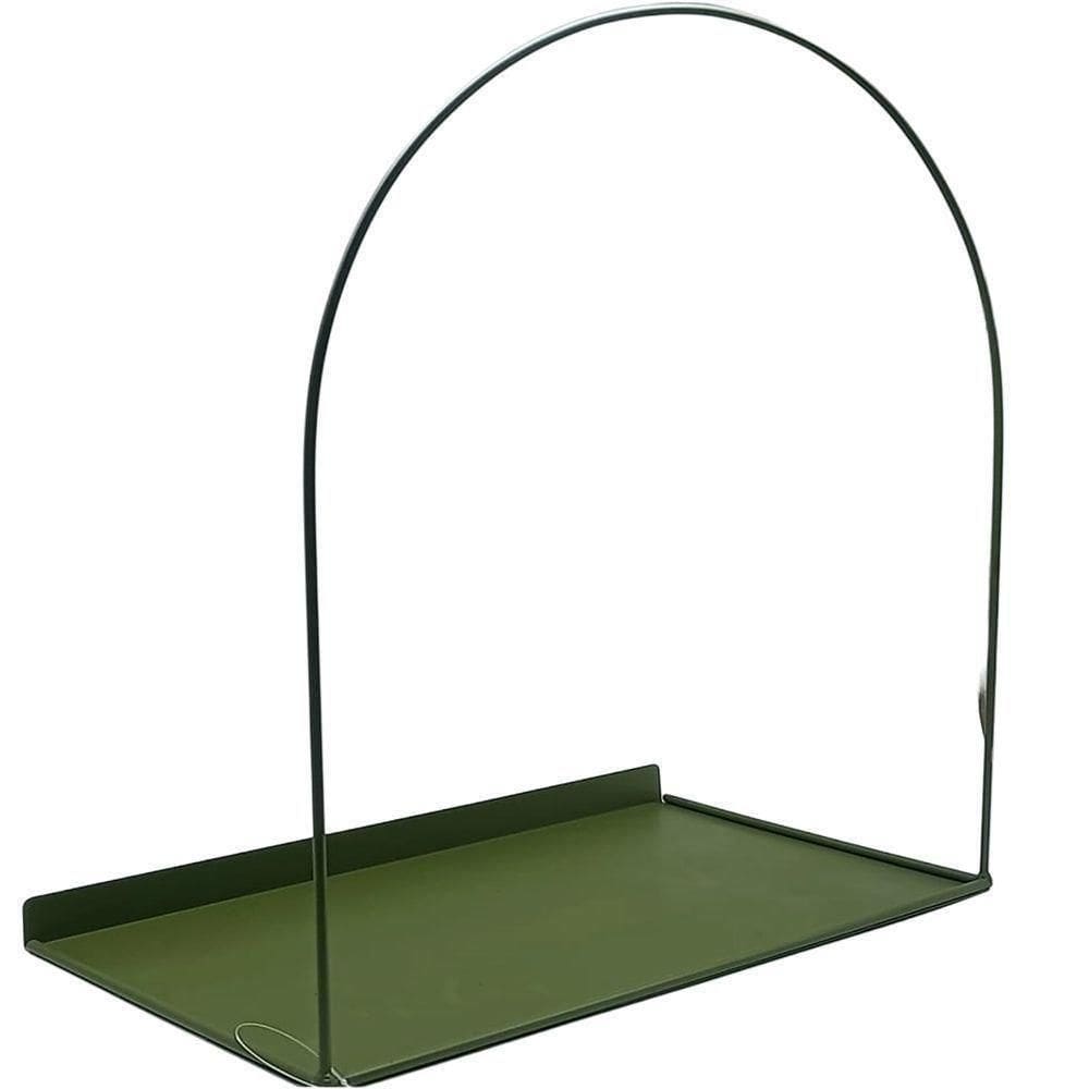 Prateleira Nicho Em Metal Verde Apoio Livros Brinquedos Estilo Industrial Cozinha Banheiro Quarto