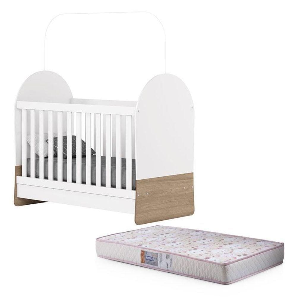 Berço Mini Cama Magia Branco Jequitibá Com Colchão 130x60 Gazin - Henn
