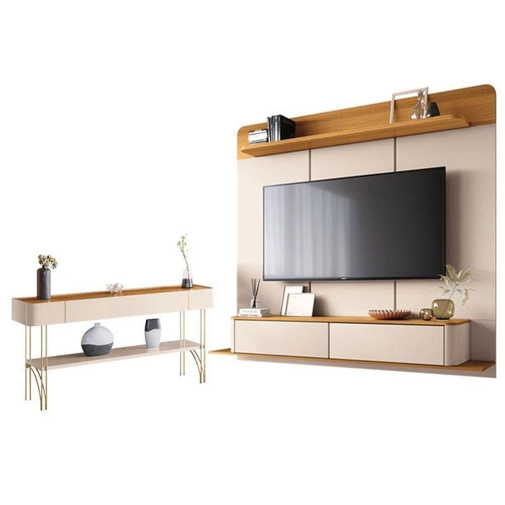 Home Suspenso Galax E Aparador Vivant Cinamomo Off White - Hb Móveis