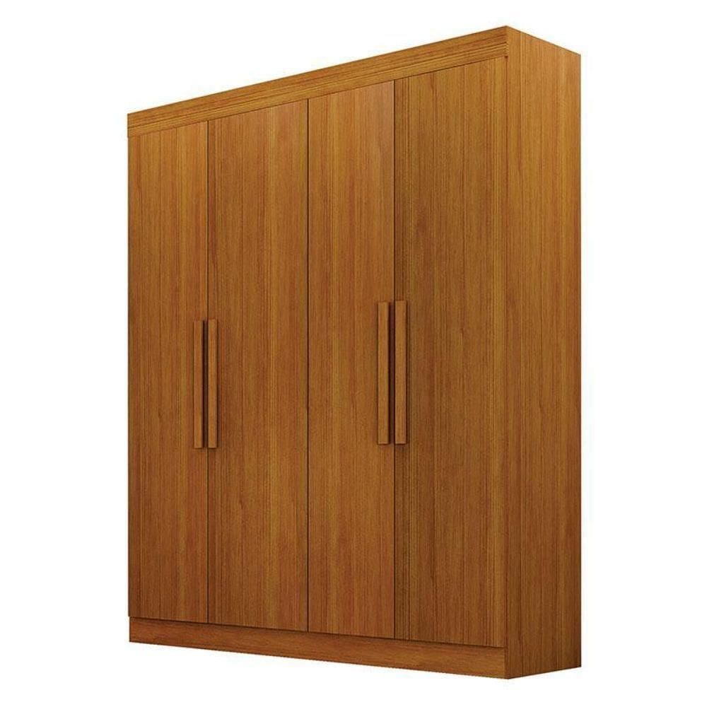 Guarda Roupas Solteiro 4 Portas Canadá Cinamomo – Leifer Móveis
