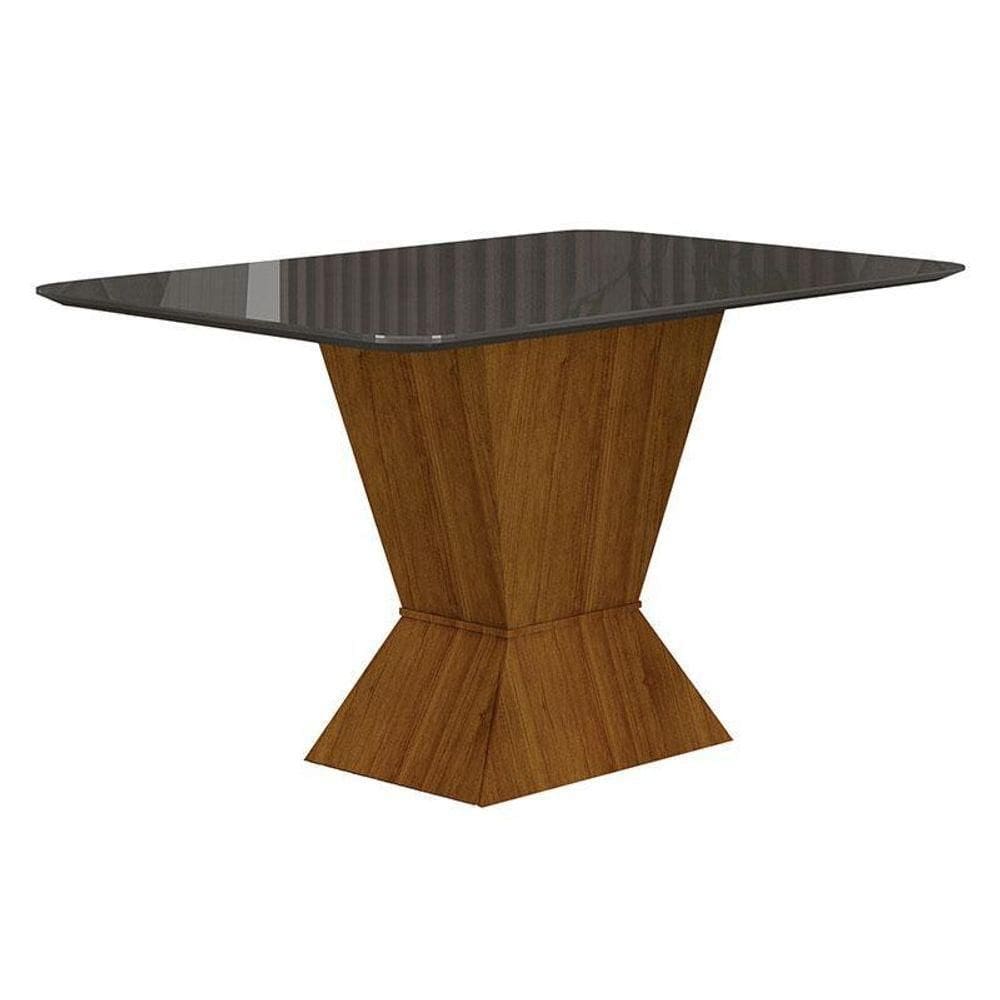 Mesa De Jantar Larissa 120x80 Freijó Chumbo - Leifer Móveis