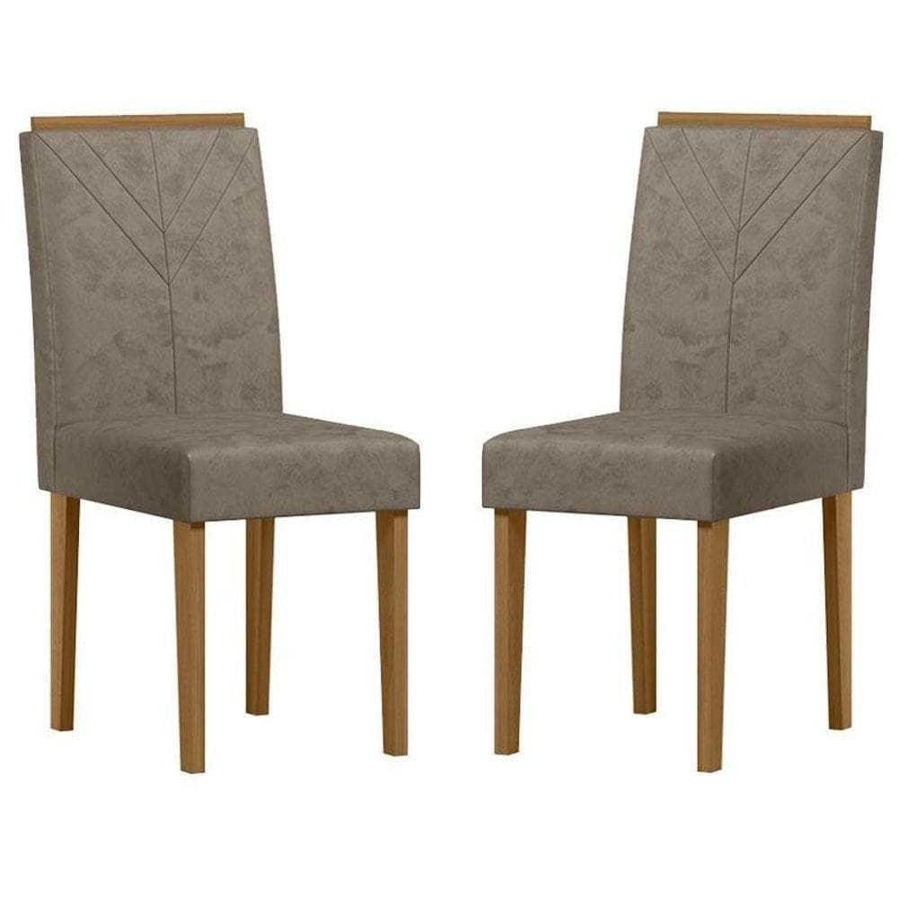 Cadeira Para Mesa De Jantar Amanda Kit 2 Peças Ype Camurça Marrom – New Ceval