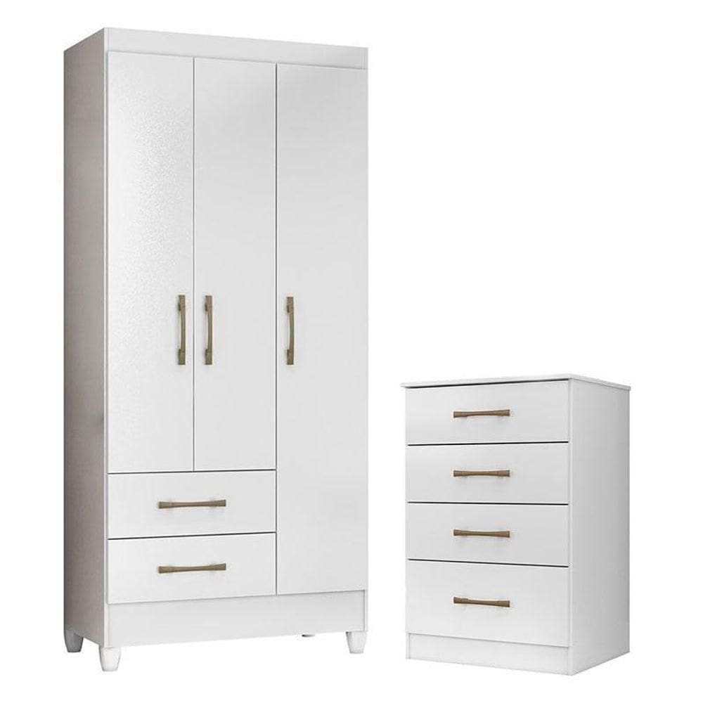 Guarda Roupa Infantil Lima E Cômoda Ms913 Branco – Moval