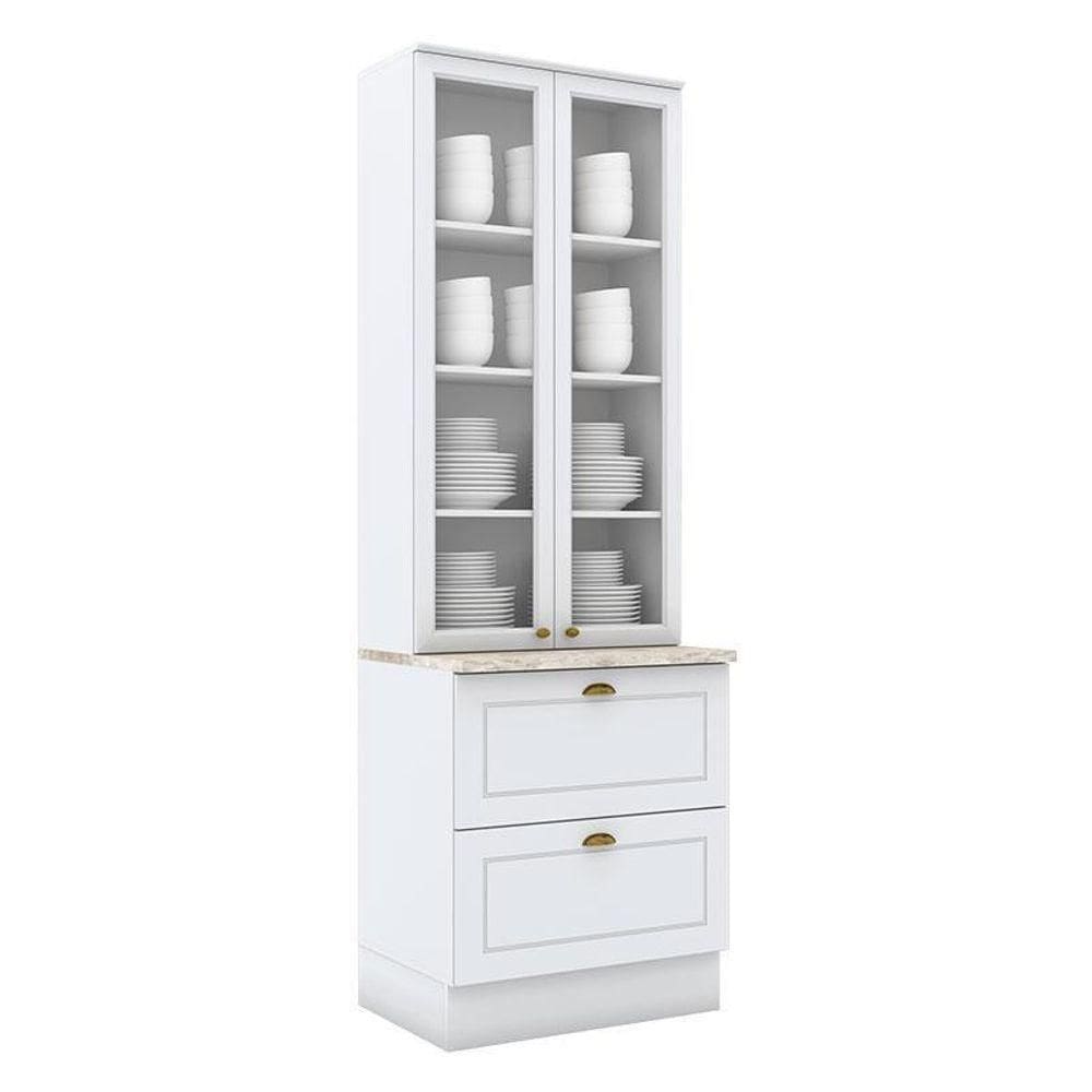 Cristaleira Nova York Branco Com Tampo Calcare – Henn