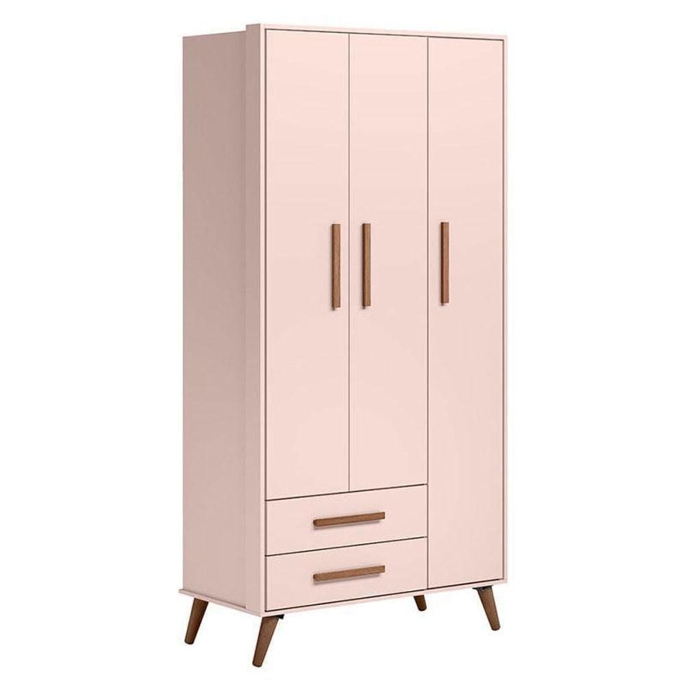 Guarda Roupa Infantil 3830 Retrô Rosa – Qmovi