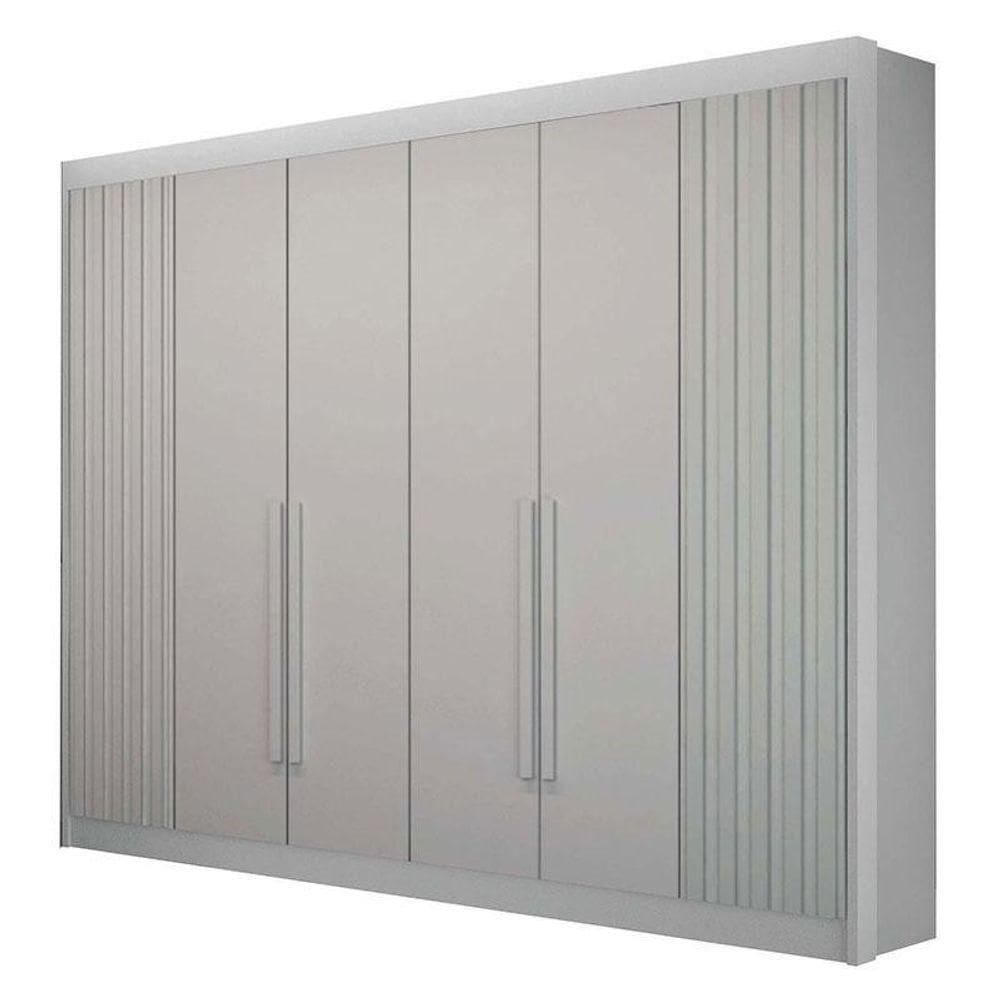 Guarda Roupa Casal 6 Portas São Carlos Branco – Leifer Móveis