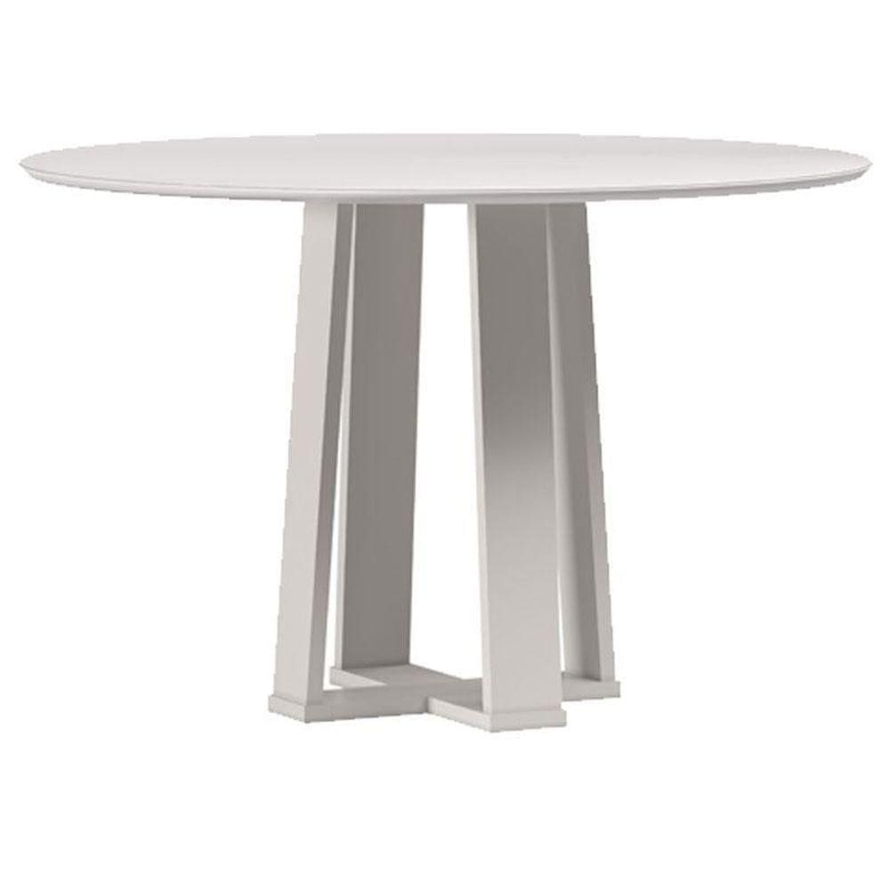 Mesa De Jantar 120 Cm Isabela Com Vidro Off White – New Ceval