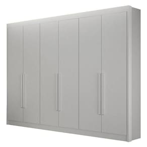 Guarda Roupa 6 Portas Diamante Gold Branco – Leifer Móveis