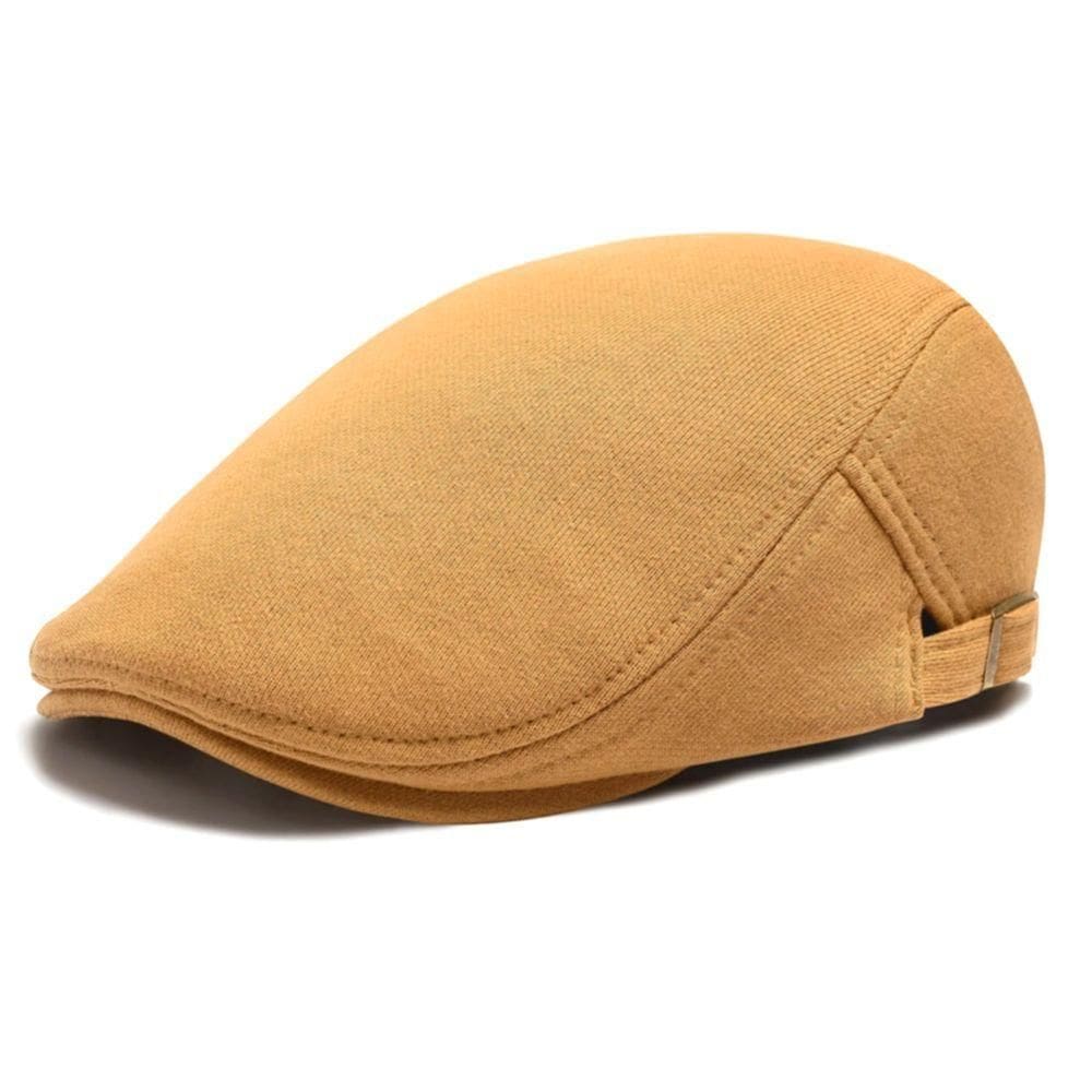Boina De Algodão Design Basico Liso Casual Unissex Ajustavel Bege