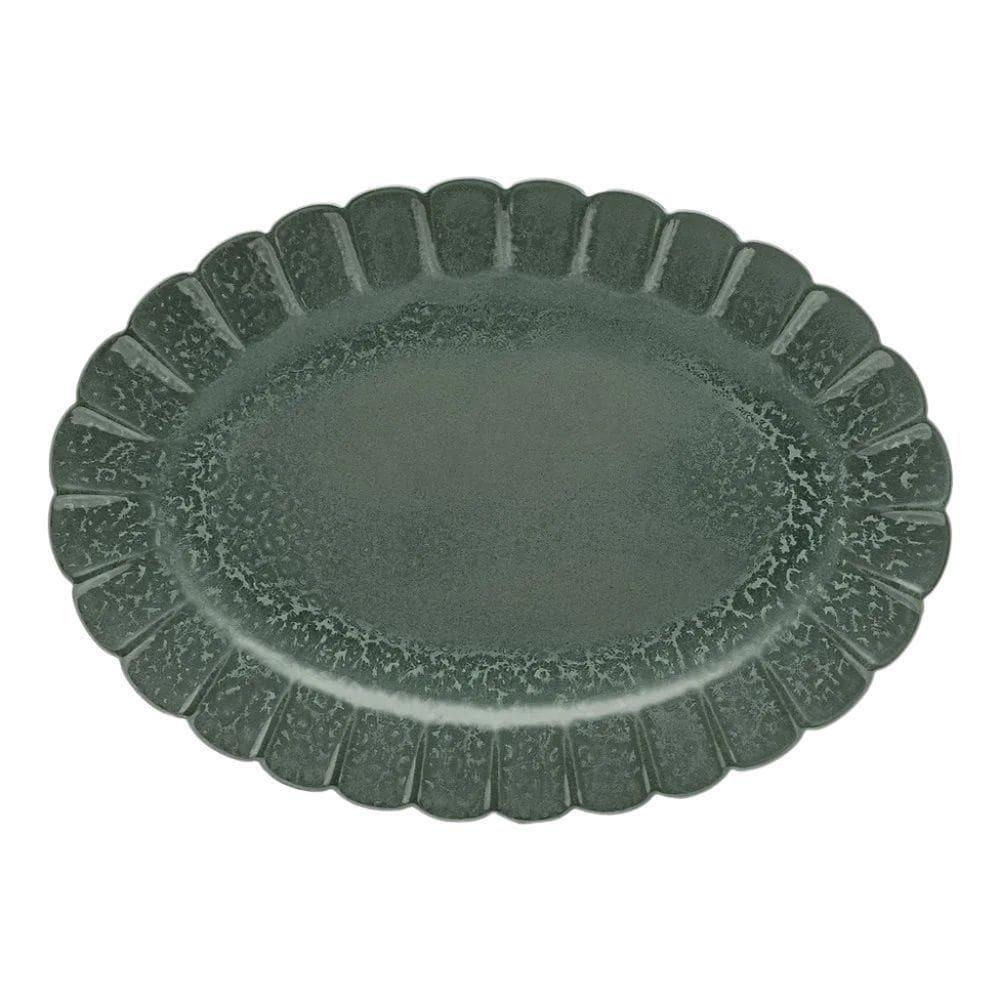 Travessa Oval Em Porcelana Flora 41,5x29,5cm Oxford Hortênsia