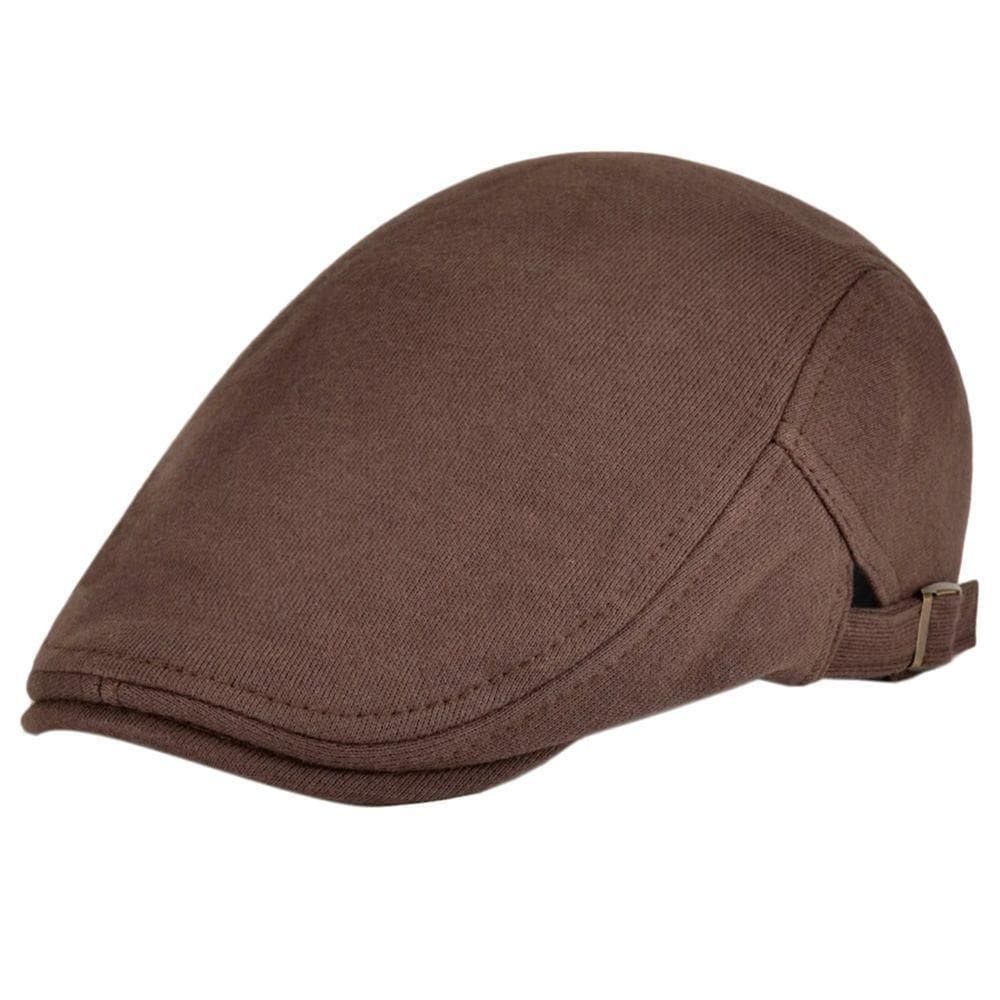 Boina De Algodão Design Basico Liso Casual Unissex Ajustavel Marrom