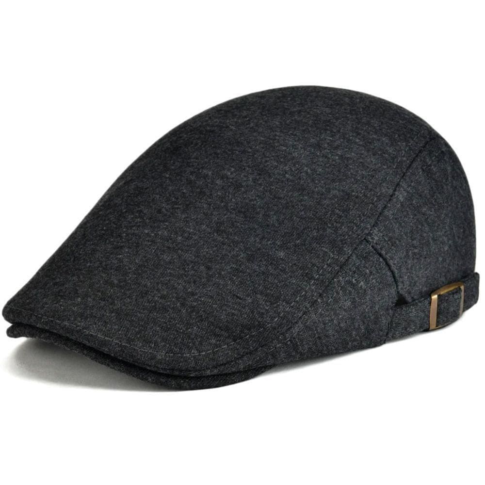 Boina De Algodão Design Basico Liso Casual Unissex Ajustavel Cinza Escuro