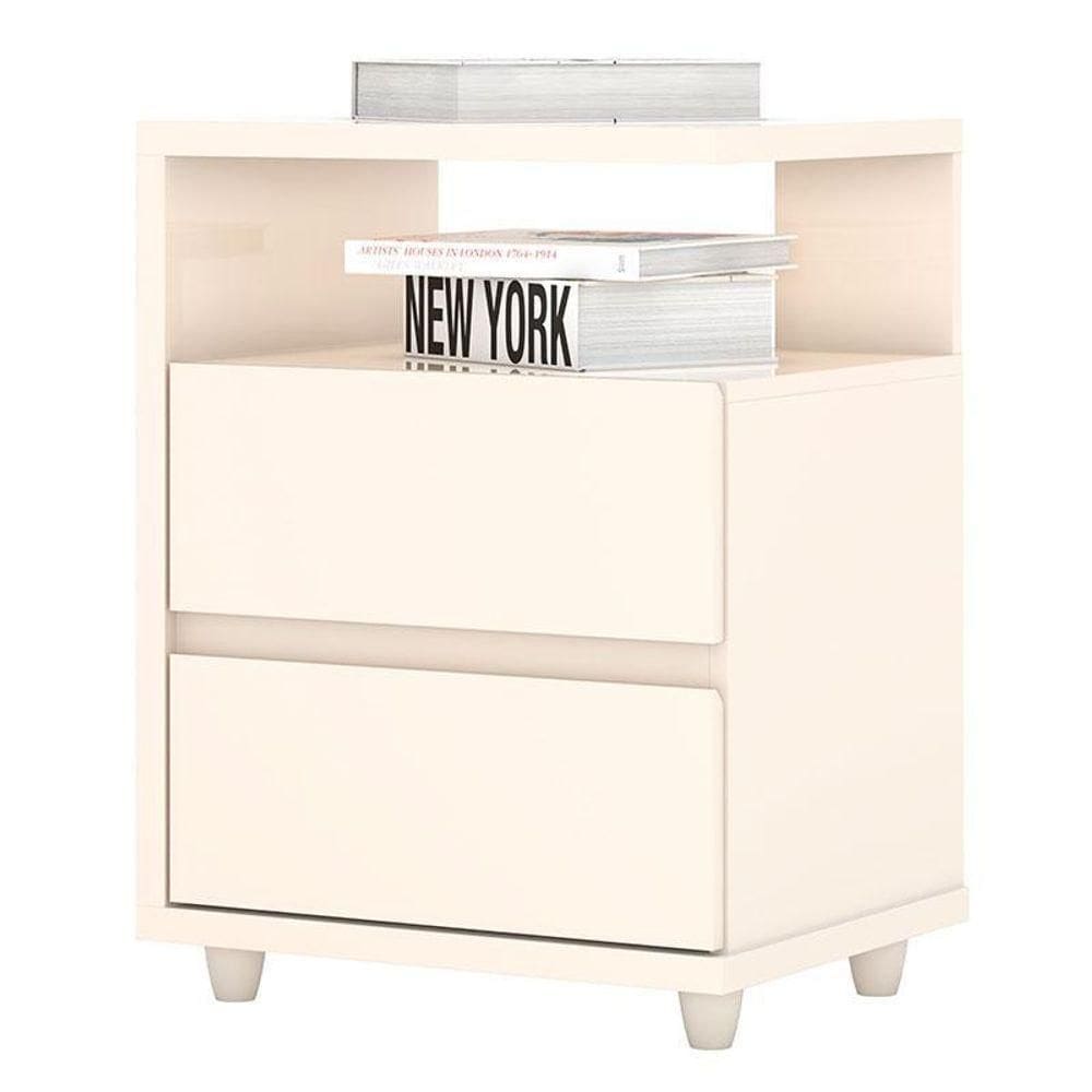 Mesa De Cabeceira Lacy Off White – Henn