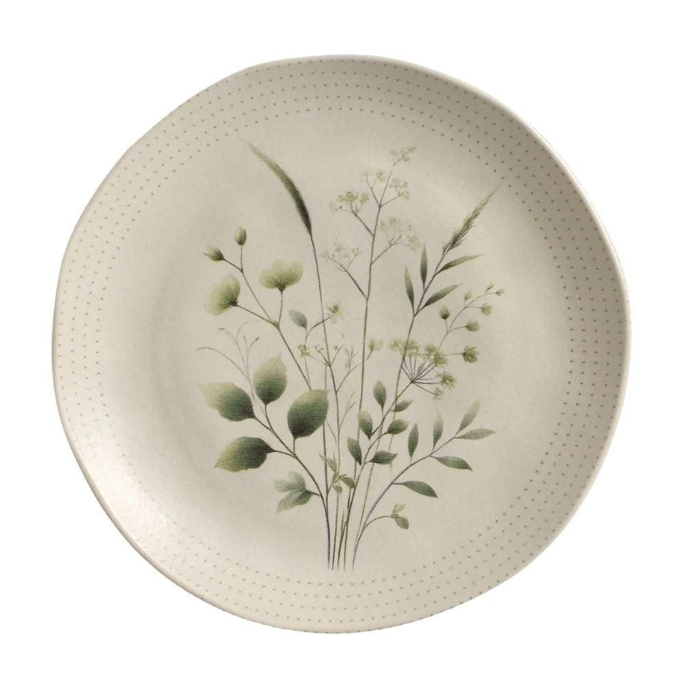 Prato Raso Em Cerâmica Orgânico Ammi 26,5cm Porto