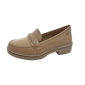 Mocassim Sapato Feminino Mississipi Palmilha EVA Solado Borracha Detalhe Strass