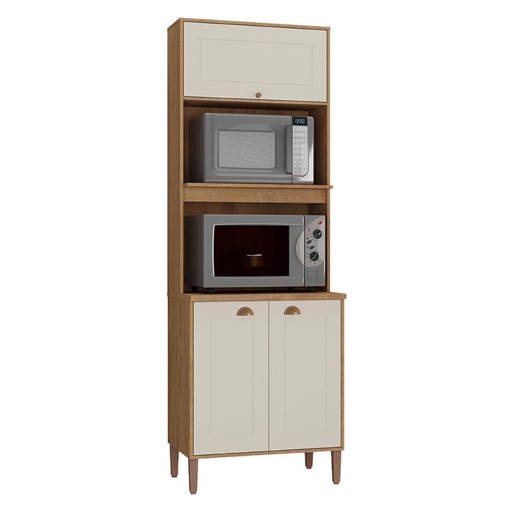 Paneleiro Tunísia com 3 Portas Nichos e Prateleiras