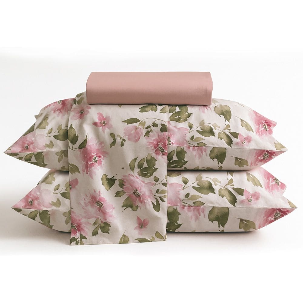 Jogo De Cama Lençol Casal 4 Peças 150 Fios Antialérgico Camesa - Emcompre