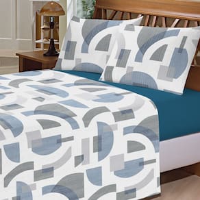 Jogo de Cama Lençol Casal 4 Peças 150 Fios Antialérgico Camesa