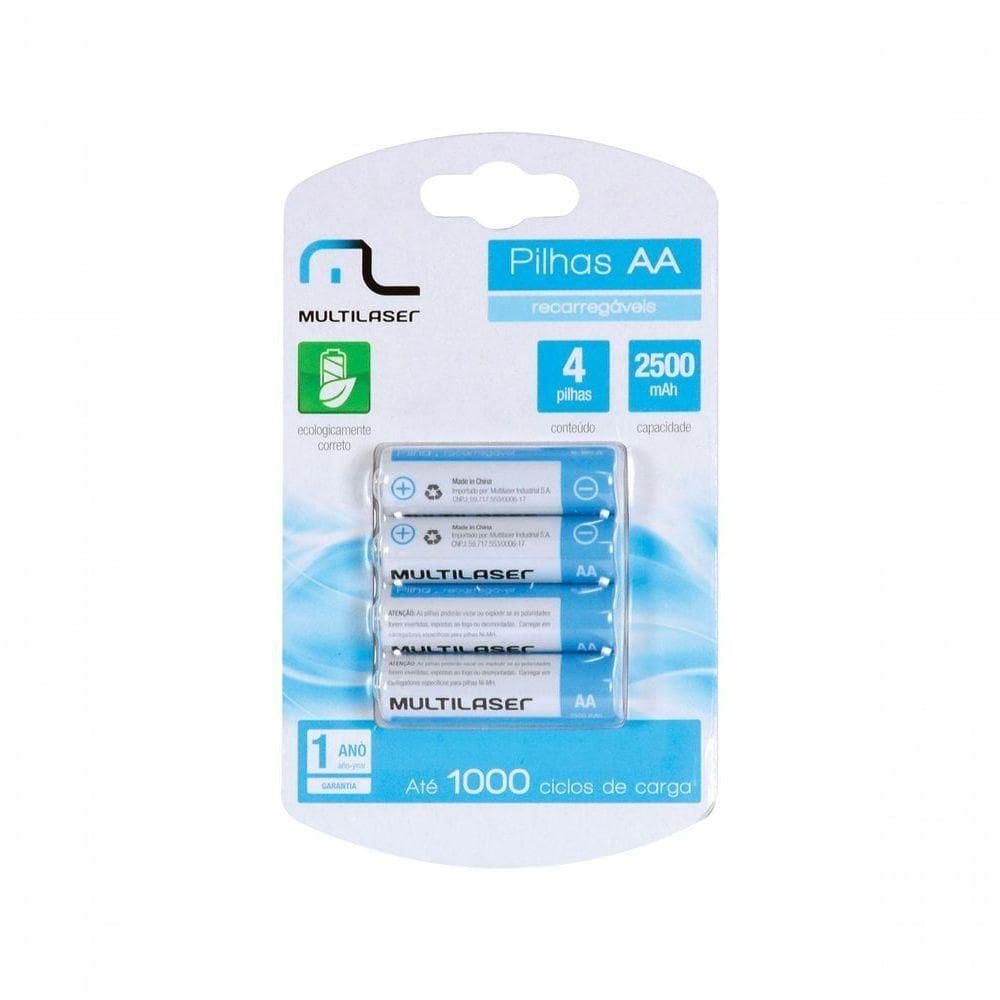 Pilha Recarregavel Aa 2500mah C-4 Cb052
