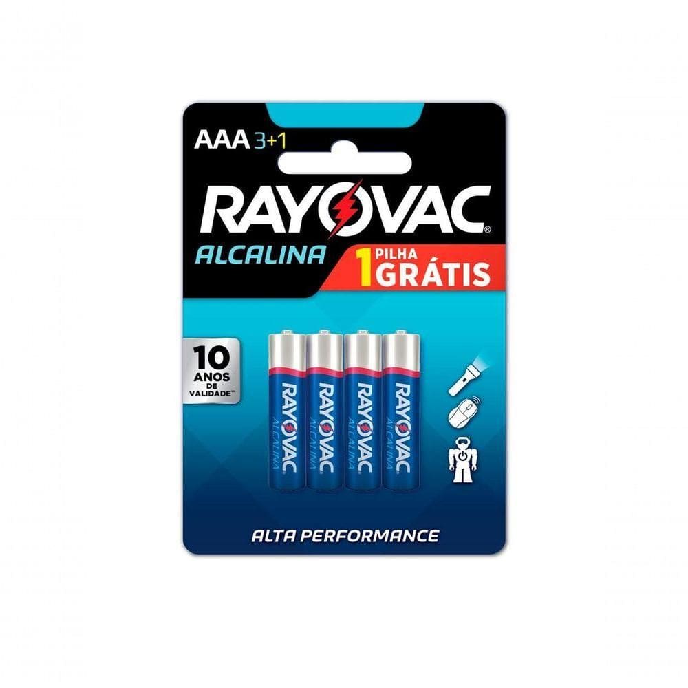 Pilha Alcalina Aaa Com 4 20324