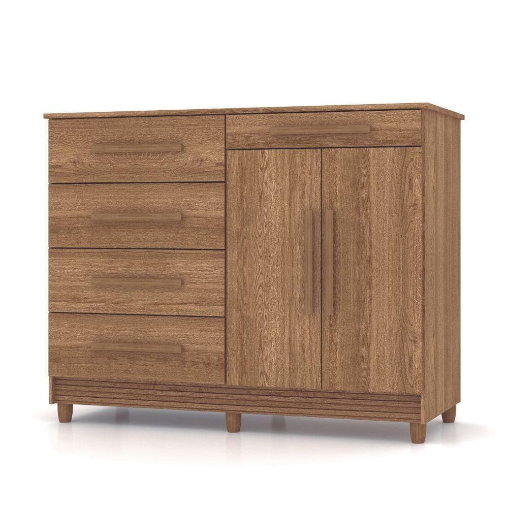 Cômoda Sapateira Sirius 2 Portas 5 Gavetas Vr Cor:nature Brisa