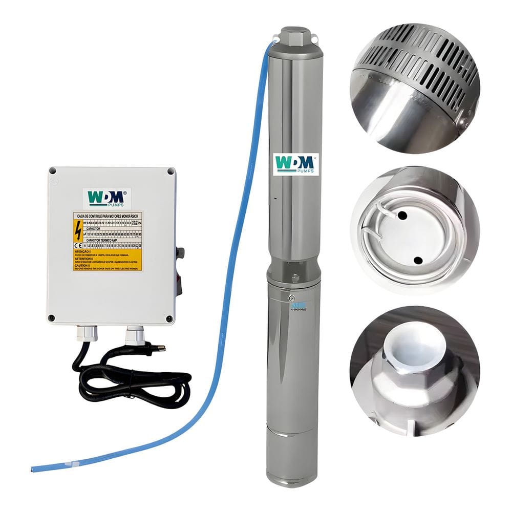 Motobomba Submersa Caneta Palito 3,0hp 4pol Wdm Poço Até 246m