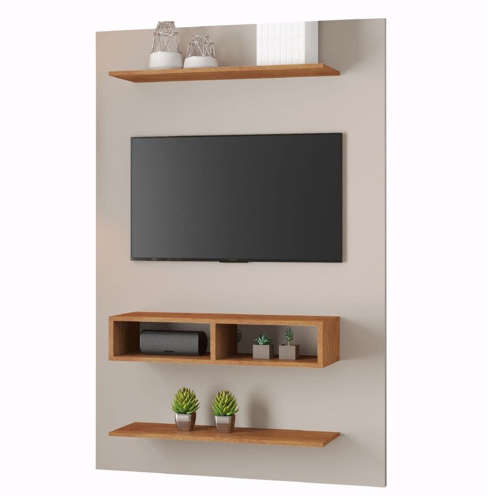Painel Para TV Até 50 Polegadas com Prateleira e Nicho 1,15m Berlin Viero
