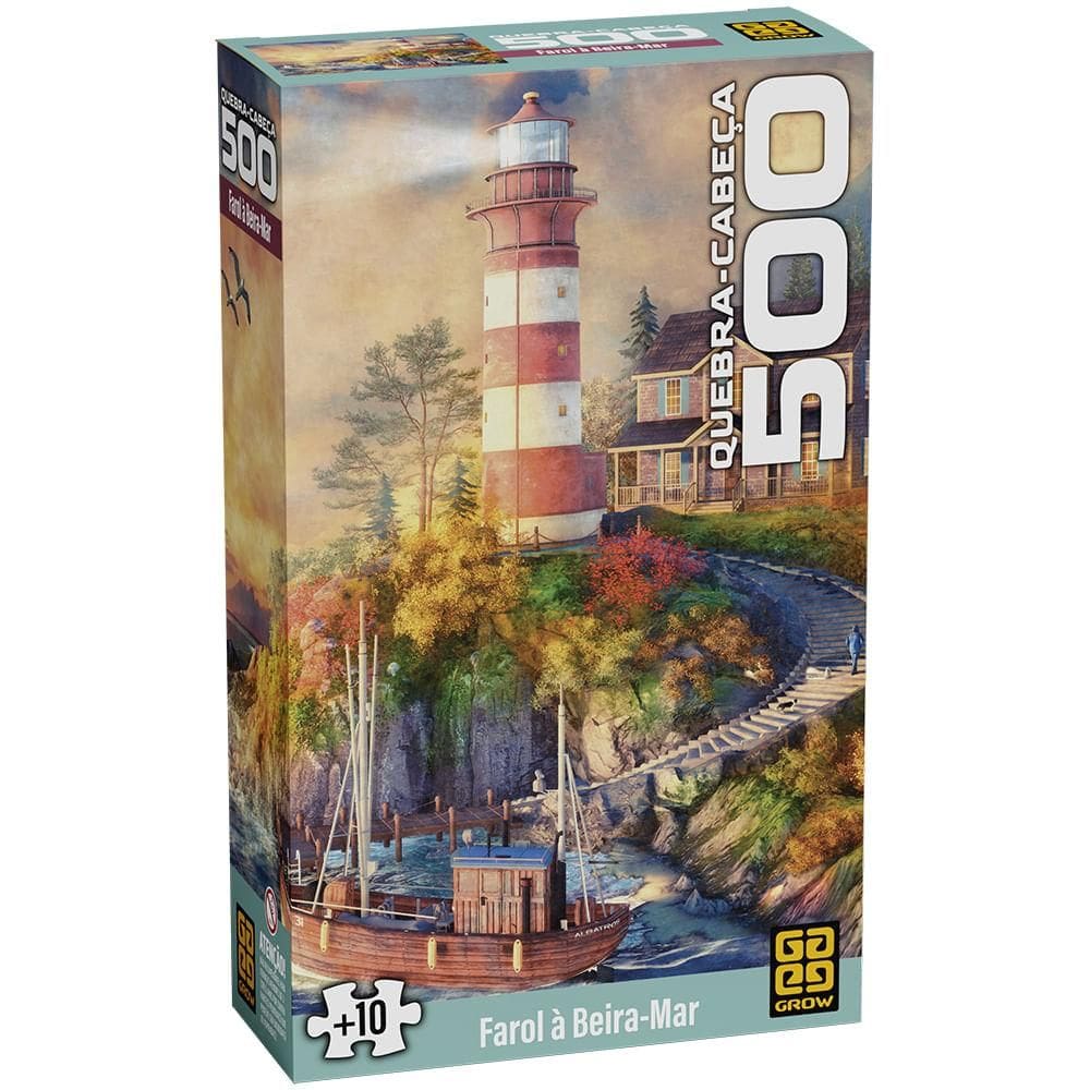 Quebra-cabeça 500 peças Farol à Beira Mar