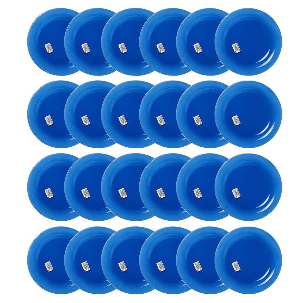 Prato Raso de Vidro Diamante Sky Azul 22,4cm 24 Unidades - Nadir 5837