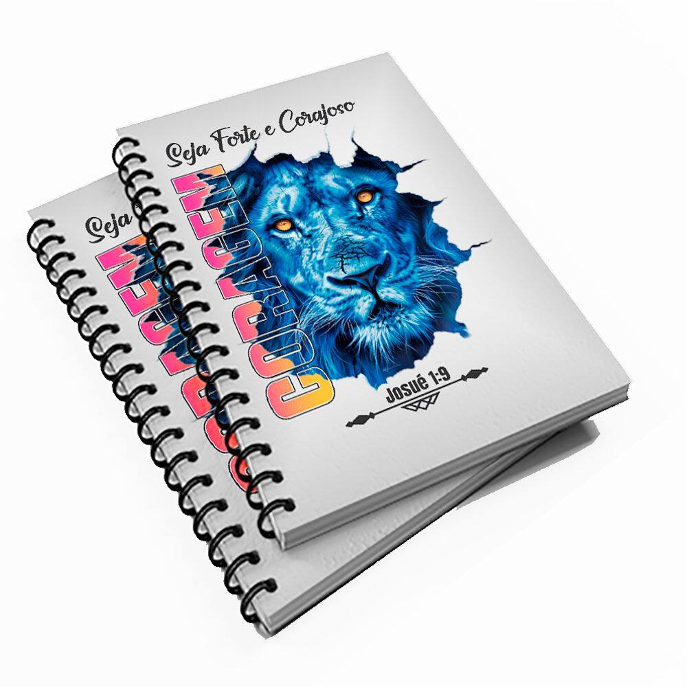 Caderno Univ. Evangélico 200 Fls Seja Forte e Corajoso