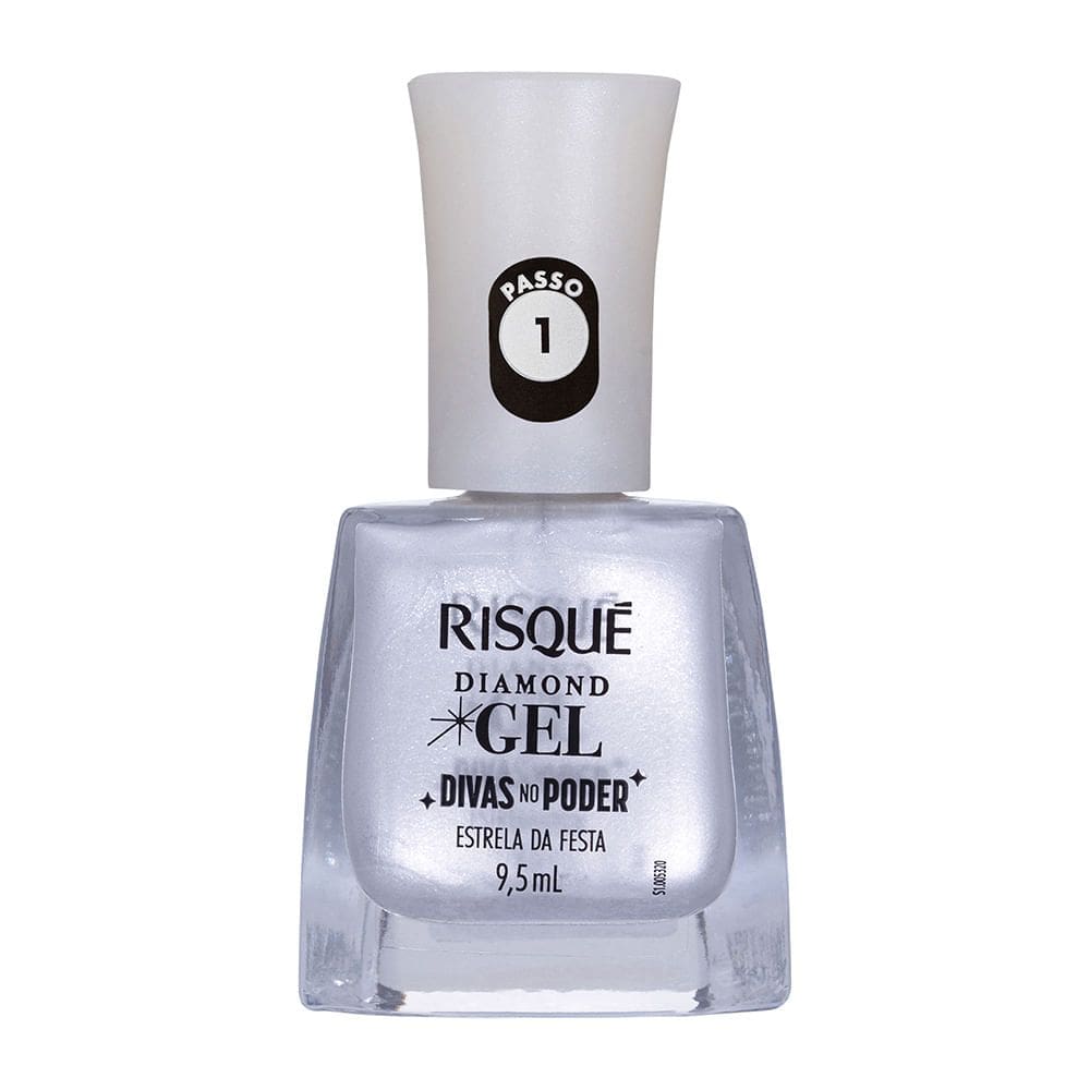 Esmalte Risqué Diamond Gel Divas No Poder Metálico Cor Estrela da Festa 9,5ml