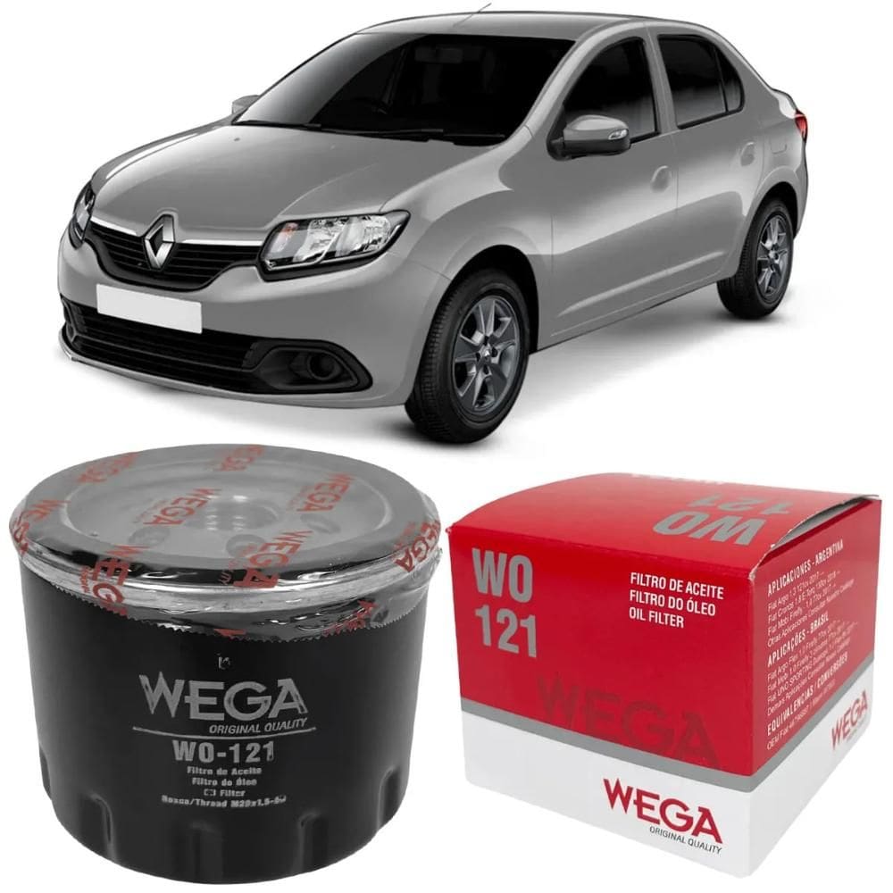 Filtro Óleo Logan Mecânico 1.0 2017 a 2025 WEGA WO-121
