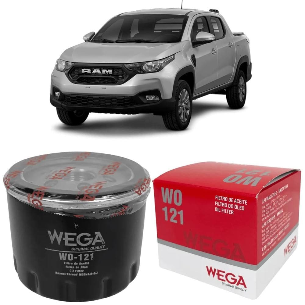 Filtro Óleo Dodge Ram 2.3/5.7 2020 a a 2025 WEGA WO-121
