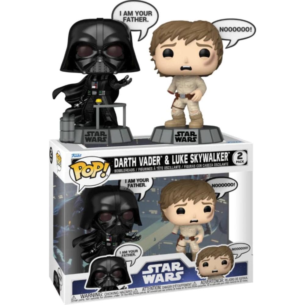 Funko Pop Star Wars Darth Vader e Luke Skywalker 2 pack