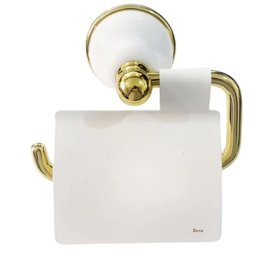 Papeleira Deca Belle Époque Branca Com Dourado - 2021EDOBR