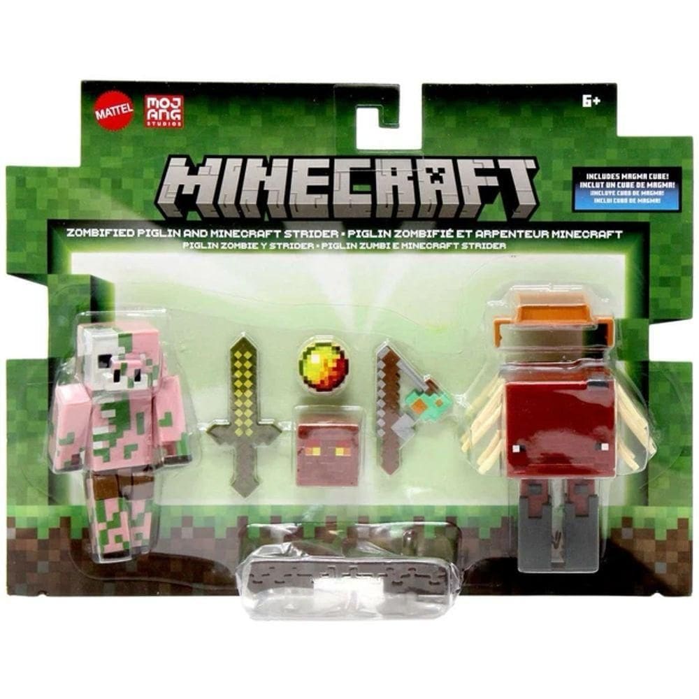 Minecraft Vanilla Piglin Zumbi e Stride - Mattel