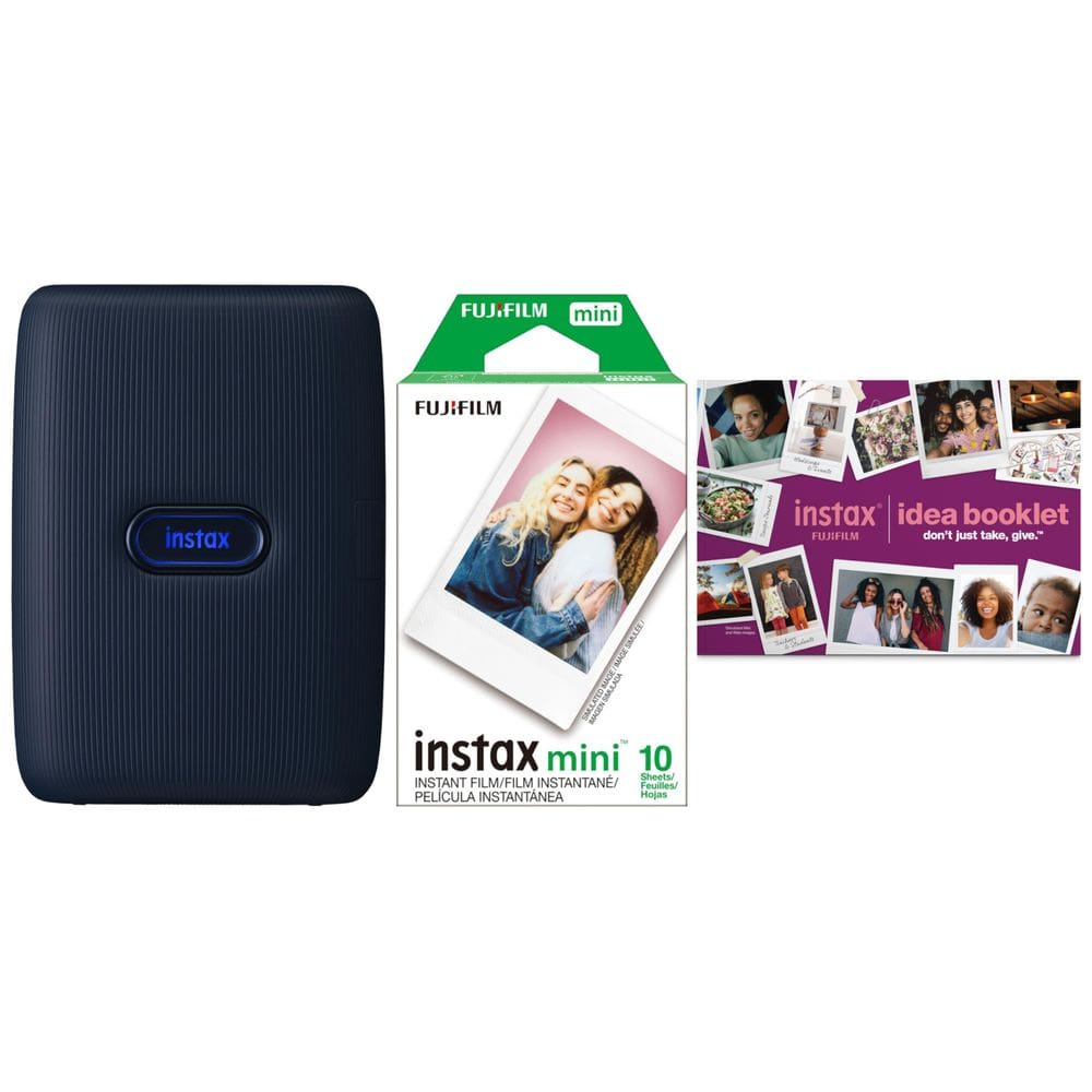 Impressora Fujifilm Instax Mini Link Blue com 10 filmes e livreto