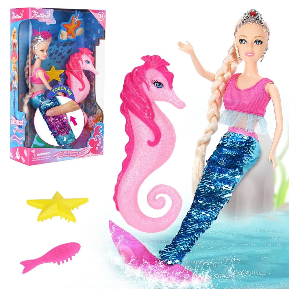 Boneca sereia BETTINA Princess com cauda que muda de cor 29 cm