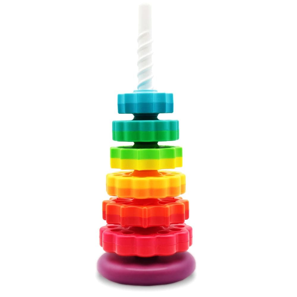 Brinquedo empilhável BYFWH Baby Spin Stack para crianças de 1 a 3 anos
