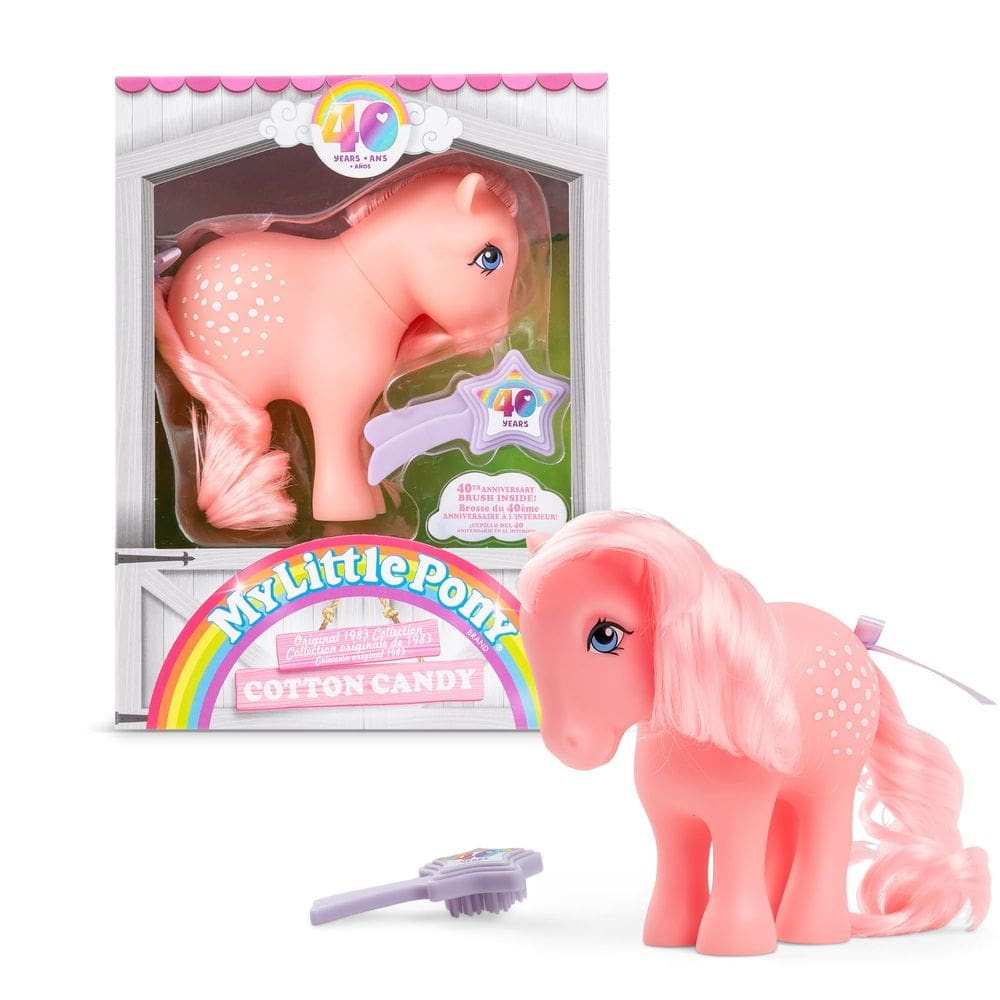 Boneco de ação My Little Pony, 40º aniversário, algodão doce