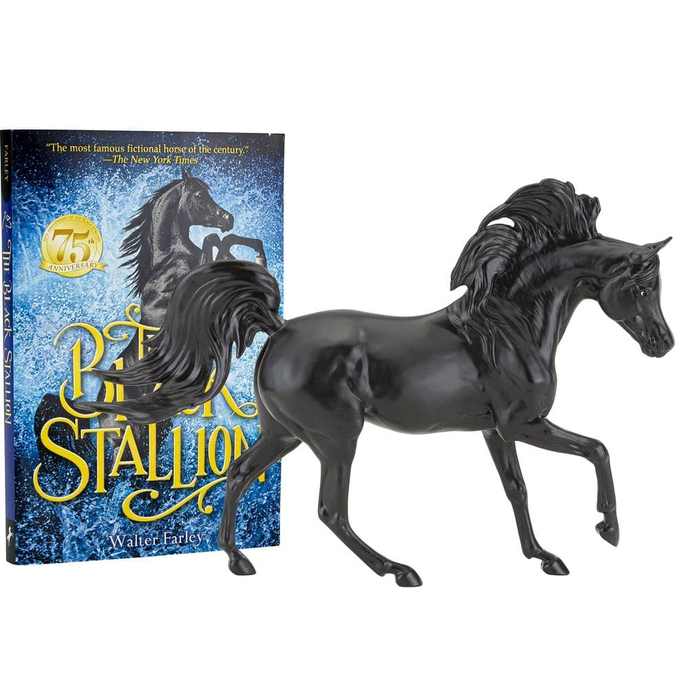 Conjunto Toy Breyer Black Stallion Horse & Book 6181 com livro