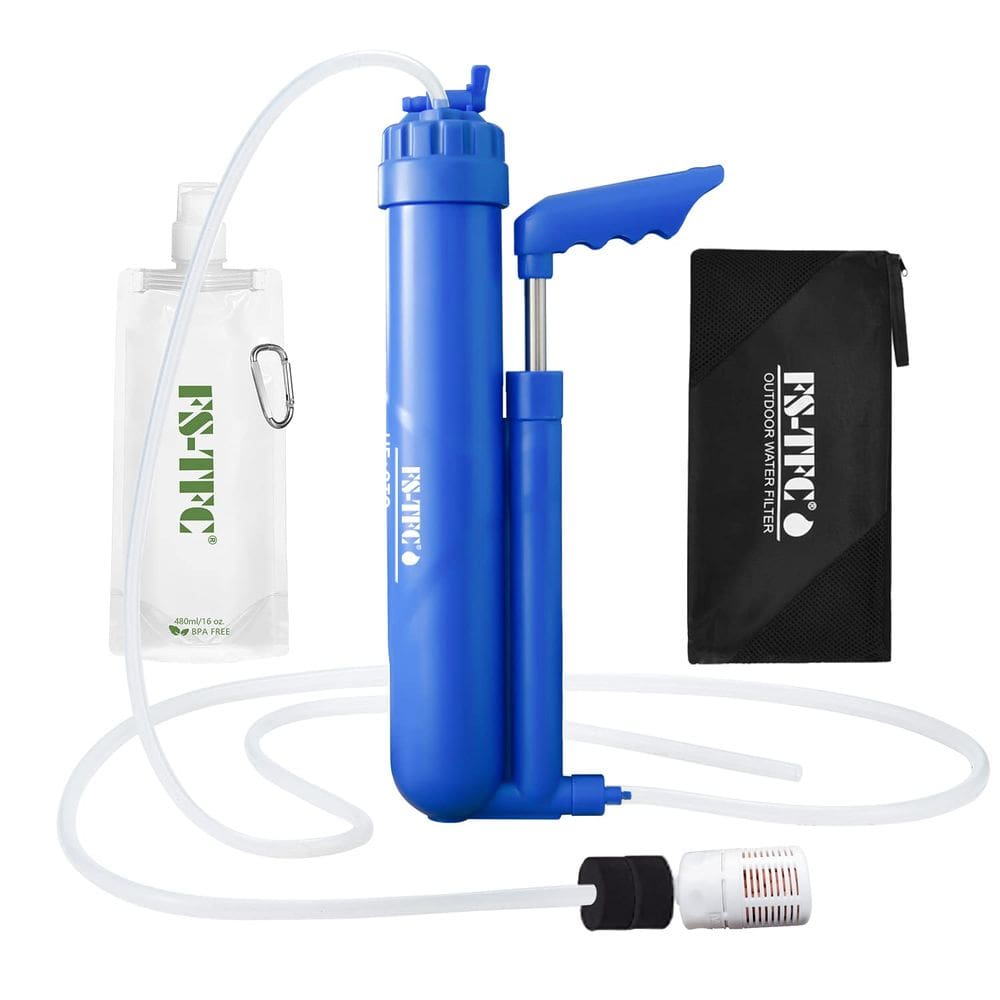 Filtro de água FS-TFC portátil de 6 estágios de 1,5 L/Min para acampar