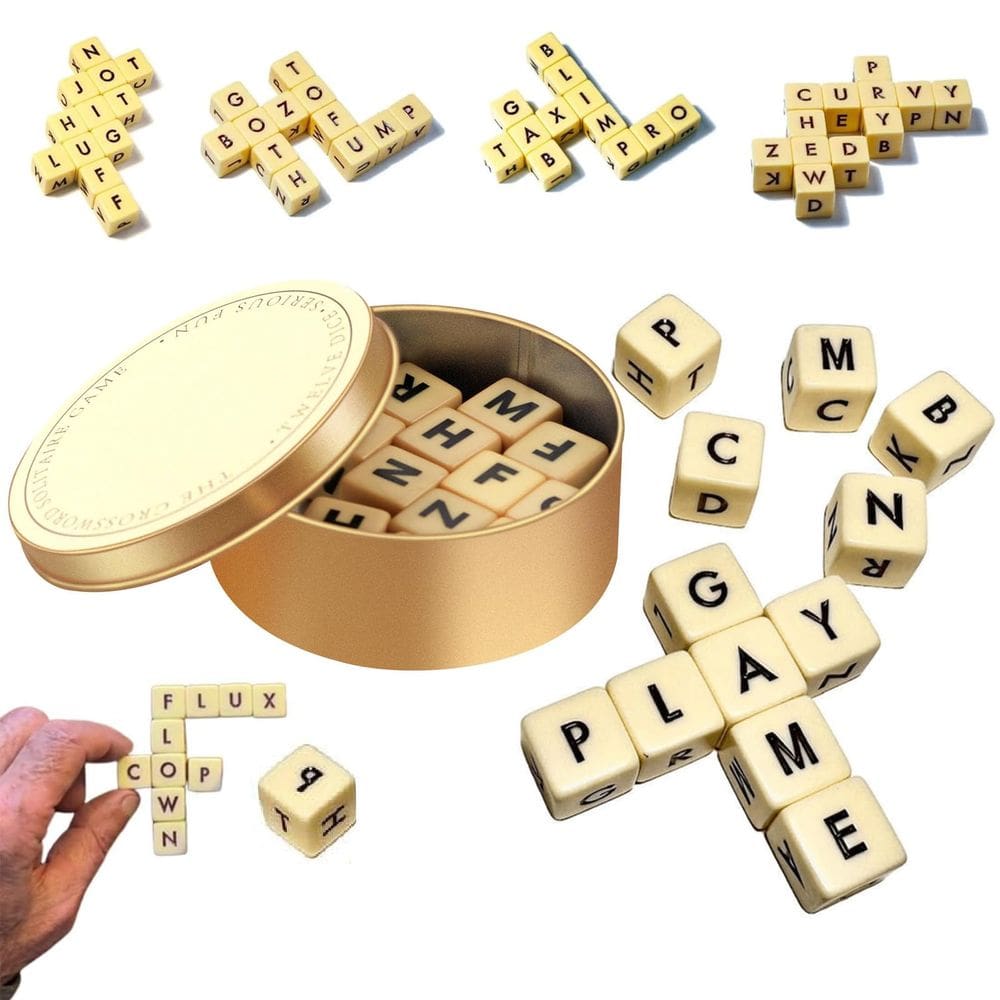 Crossword Solitaire Game Conjunto de jogos de dados de palavras cruzadas com 12 dados