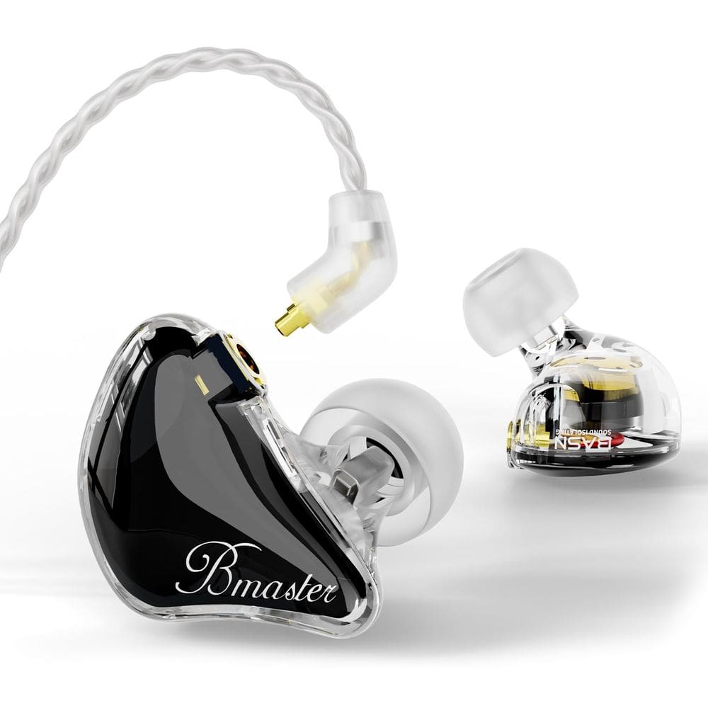Fones de ouvido com monitor intra-auricular BASN Triple Driver IEM Payne`s Grey